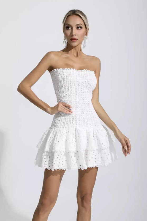 PALM BEACH DRESS WHITE