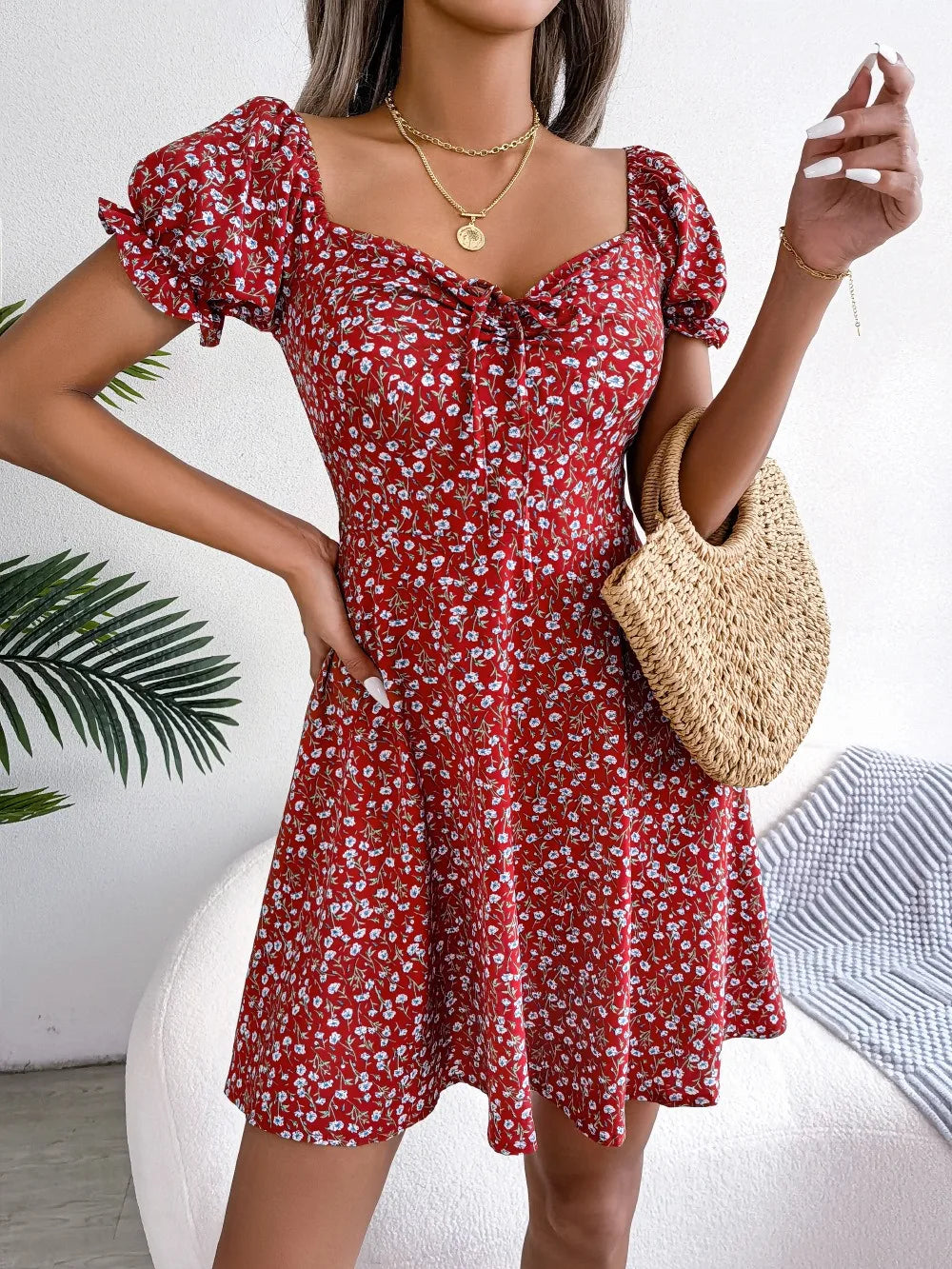 HAMPTONS DRESS RED